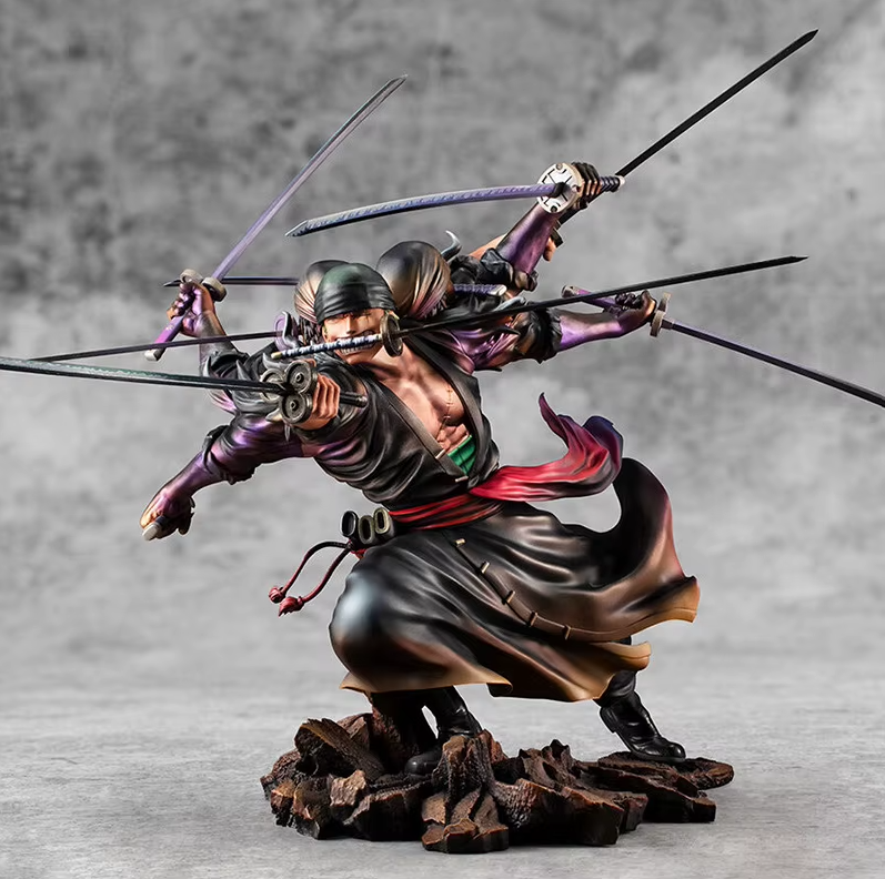 29CM Roronoa Zoro Triple Head GK Action Figure – The Pirate Hunter’s Ultimate Collectible!